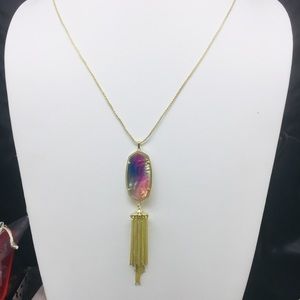 Kendra Scott Rayne Watercolor Illusion Long necklace Gold Plated